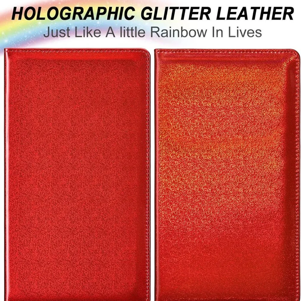 Car Registration and Insurance Card Holder,Glitter Leather Vehicle Glove Box Aut - Picture 2 of 7